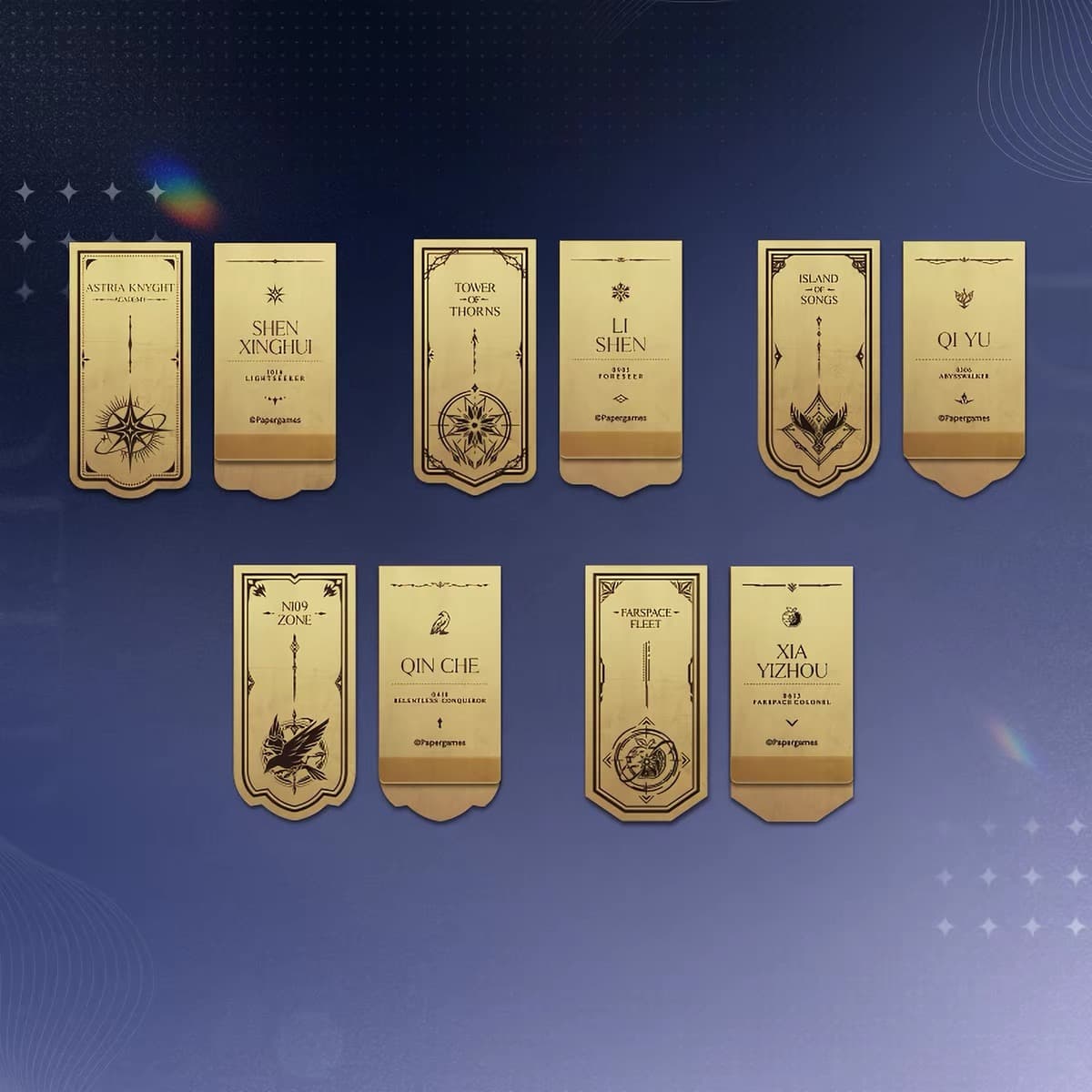 Love and Deepspace “Echoes of the Past” Series Brass Bookmark (Pre-order) — Xavier