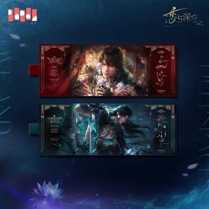 Love and Deepspace Holographic Panoramic Shikishi Art Board (Pre-order) — Caleb: Netherlord