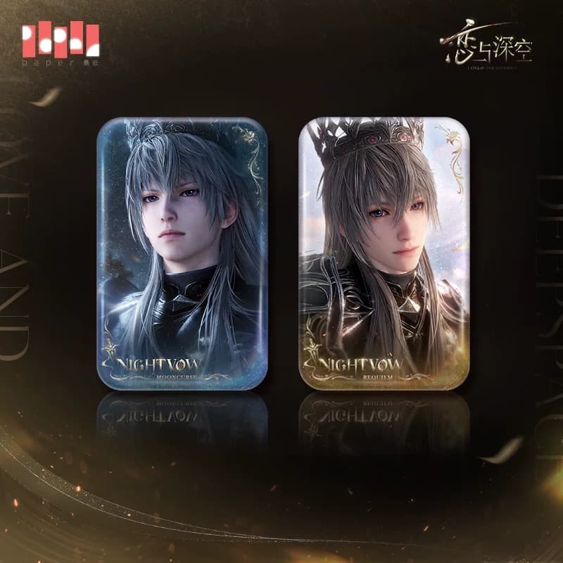 Love and Deepspace Square Button Badge (Pre-order) — Xavier: King of Darknight