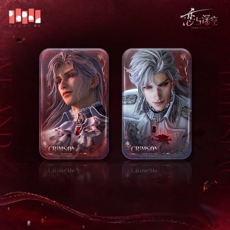 Love and Deepspace Square Button Badge (Pre-order) — Sylus: Silverwing Fiend