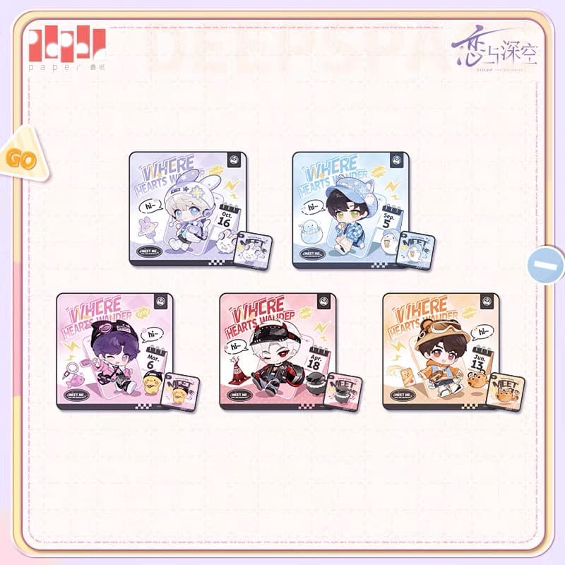Love and Deepspace "Where Hearts Wander" Series Storage Patch Cloth (Pre-order)