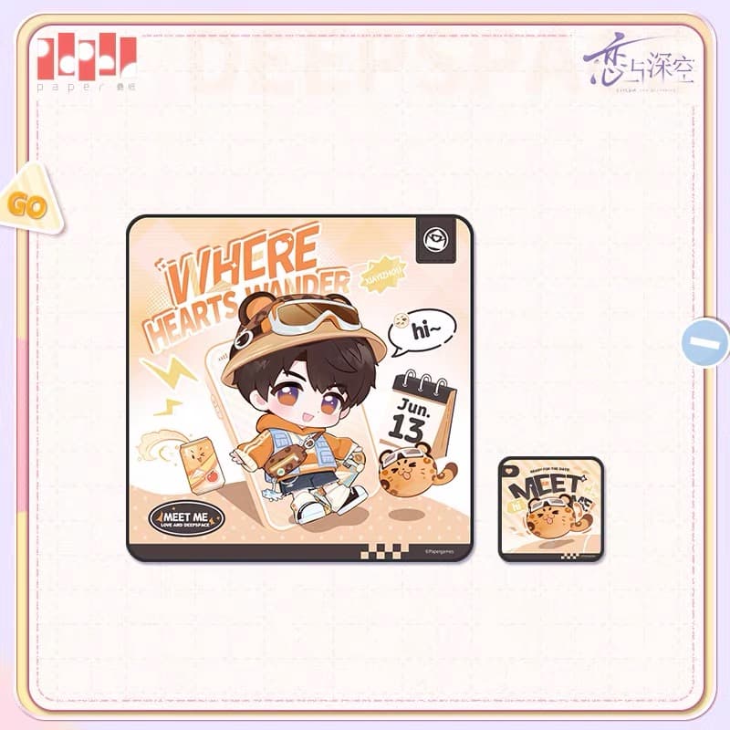 Love and Deepspace "Where Hearts Wander" Series Storage Patch Cloth (Pre-order) — Caleb