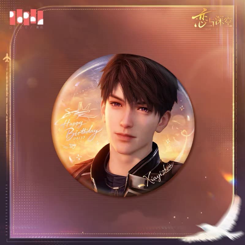 Love and Deepspace Caleb 2026 Birthday Deluxe Can Badge (Pre-order) — Caleb